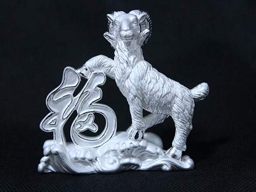 福字羊：85X30X82MM40克_缩小大小